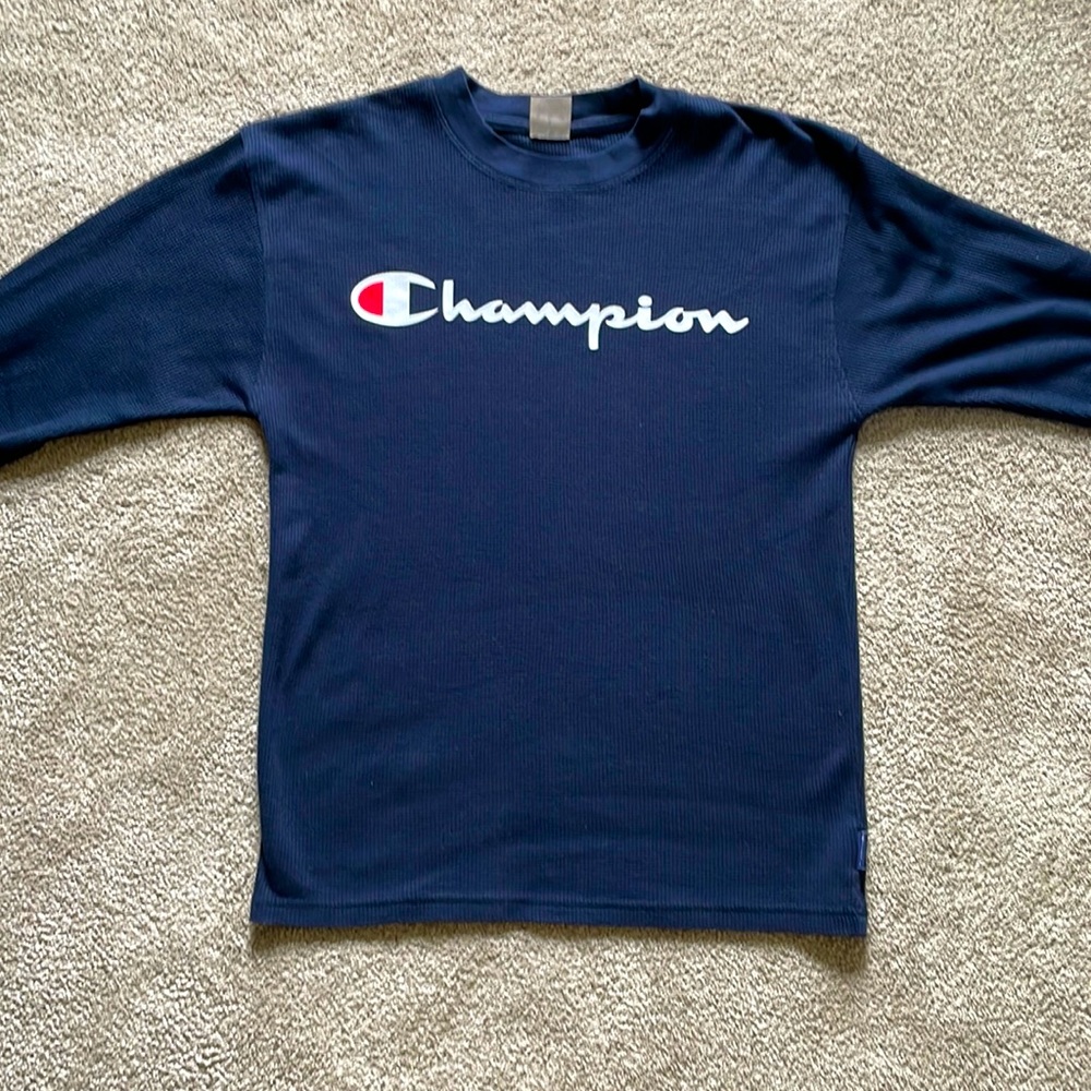 CHAMPION WAFFLE LONG-SLEEVE TEE